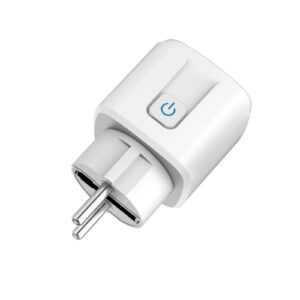 Prise Connectée WiFi, Suivi de consommation, 16A Type F, Prise Intelligente, Commande Vocale, Télécommande, 2,4 GHz