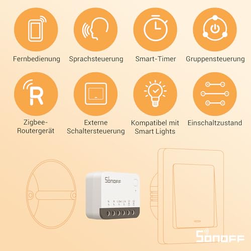 SONOFF Zigbee interrupteur Intelligent ZBMINIR2, Fonctionne Avec Alexa, Google Home, NéCessite Une Passerelle Zigbee, NéCessite Un Fil Neutre – Image 3