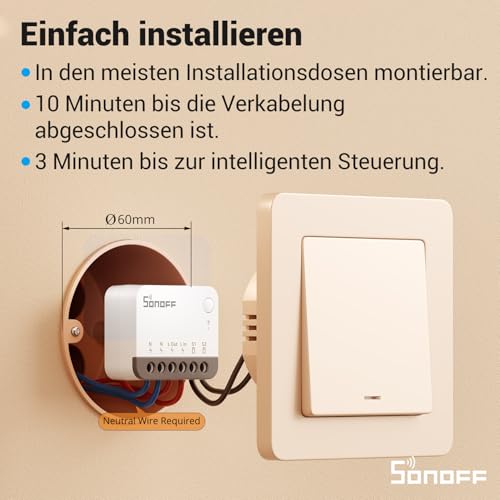 SONOFF Zigbee interrupteur Intelligent ZBMINIR2, Fonctionne Avec Alexa, Google Home, NéCessite Une Passerelle Zigbee, NéCessite Un Fil Neutre – Image 5