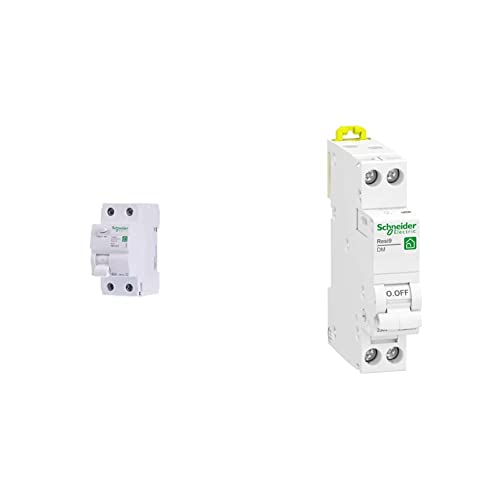 Schneider Electric 1334359 SCHN Resi9 Disjoncteur de Courant résiduel 1P+N 40A 30mA Type A, Blanc