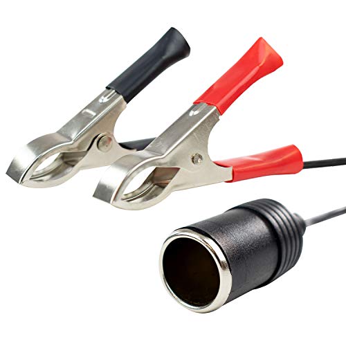 TRIXES Adaptateur de prise d'allume-cigare de batterie de voiture Clipon 12v