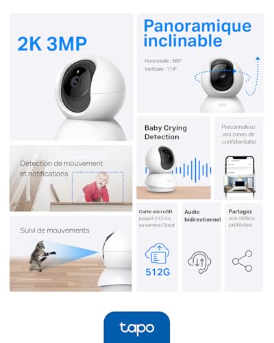 Tapo Caméra Surveillance WiFi intérieure – Image 4