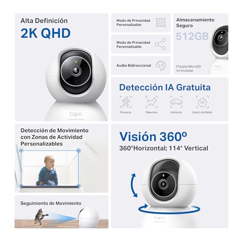 Tapo Caméra Surveillance WiFi/Ethernet intérieure – Image 3