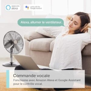 Tapo Prise Connectée WiFi, Prise Intelligente compatible avec Alexa et Google Home, 10A Prise Type F, Contrôler le radiateur, la cafetière, la lampe à distance, Tapo P100(2-pack)