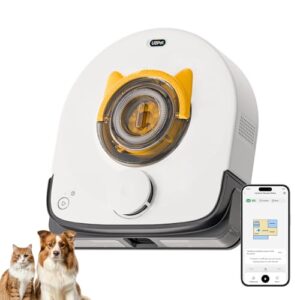 UBPET Aspirateur Robot 22000 Pa pour les Poils D'animaux sur les Tapis et Les Sols, Aspirateur Robot Cyclone, Robot Nettoyeur Automatique avec Navigation LiDAR, Contrôle WiFi/App, Auto-Chargement, V10