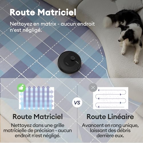 Ultenic D10 - Aspirateur Robot 5000Pa - Robot Aspirateur 150min d‘Autonomie - Connecté Alexa/APP/IFTTT - Ultra Mince Silencieux – Image 4