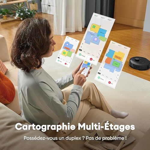 Ultenic D10 - Aspirateur Robot 5000Pa - Robot Aspirateur 150min d‘Autonomie - Connecté Alexa/APP/IFTTT - Ultra Mince Silencieux – Image 5