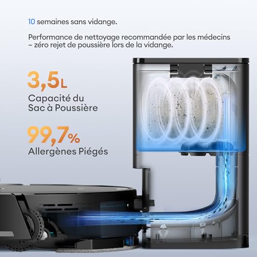 Ultenic T20 Pro Aspirateur Robot, Robot Aspirateur Laveur – Image 4
