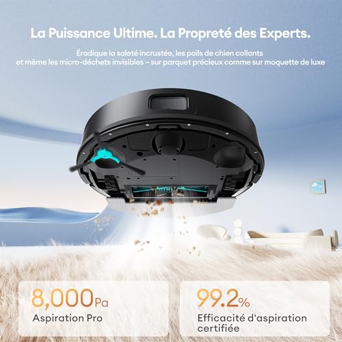 Ultenic T20 Pro Aspirateur Robot, Robot Aspirateur Laveur – Image 5