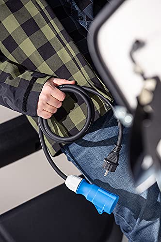 as – Schwabe Câble Adaptateur Camping – 230V / 16A – Prise CEE et Fiche 2PT+T, Clapet de Protection – Câble 3 Pôles Prise UE avec Terre – IP44 – Made in Germany – Noir | 60486 – Image 5