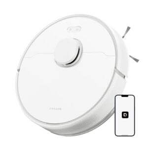 dreame D9 Max Gen 2 Robot Aspirateur Laveur 6 000Pa, Navigation LDS Intelligente Laser, Brosse en Caoutchouc, Aspiration et Lavage 2-en-1, Nettoyage des moquettes, WiFi/Alexa/App Contrôle, Blanc