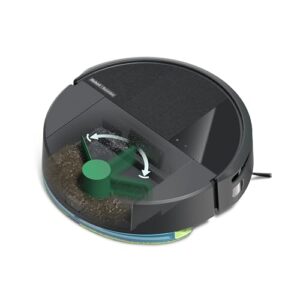 iRobot Roomba 205 DustCompactor Combo Robot - Compacte automatiquement les débris à l’intérieur du robot jusqu'à 60 jours - Clearview LiDAR - 7KPa - Se Recharge et reprend Le Travail -SmartScrub -Noir