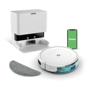 iRobot Roomba Combo 2 Essential - Robot aspirateur et Laveur 2-en-1 avec système d'autovidage, Recharge et Reprise du Travail, Navigation en Lignes Droites