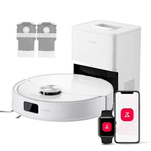 roborock Q10 S5+ Set Aspirateur Robot Laveur avec Station, 10000 Pa Aspiration, Vidage Automatique, Double Anti-emmêlement, Système VibraRise 2.0, Navigation & Cartographie, Évitement d'obstacles, APP