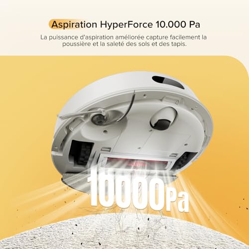 roborock Q7 M5 Aspirateur Robot Laveur 10 000 Pa, Double Conception Anti-Enchevêtrement, Durée de Nettoyage Prolongée, Navigation Intelligente avec LiDAR Précis, APP, Blanc – Image 3