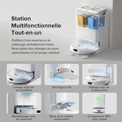 roborock QV 35A Série Aspirateur Robot Laveur avec Station – Image 4