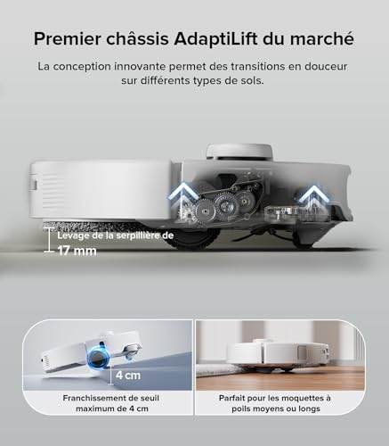 roborock Aspirateur Robot 17,000Pa, Robot Aspirateur Laveur avec Double Système Anti-Enchevétrements – Image 5