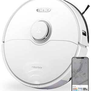 roborock S7 Robot Aspirateur Application Alexa 2500Pa Surveillance de la cartographie à Plusieurs Niveaux Détection de Tapis Brosse en Caoutchouc Intelligent Animaux de Compagnie, sols durs (Blanc)
